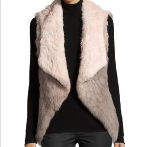 Love Token Ombre Rabbit Fur Vest, Blush Ombre